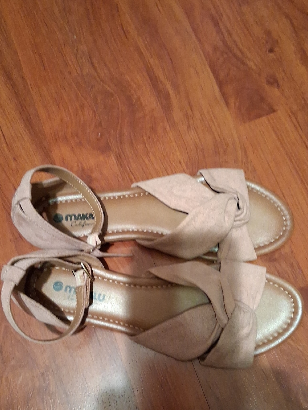 Anklet Knot Front Sandals - Neutral Beige by - Picture 3 of 3
